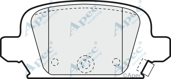 APEC BRAKING Piduriklotsi komplekt,ketaspidur PAD1189